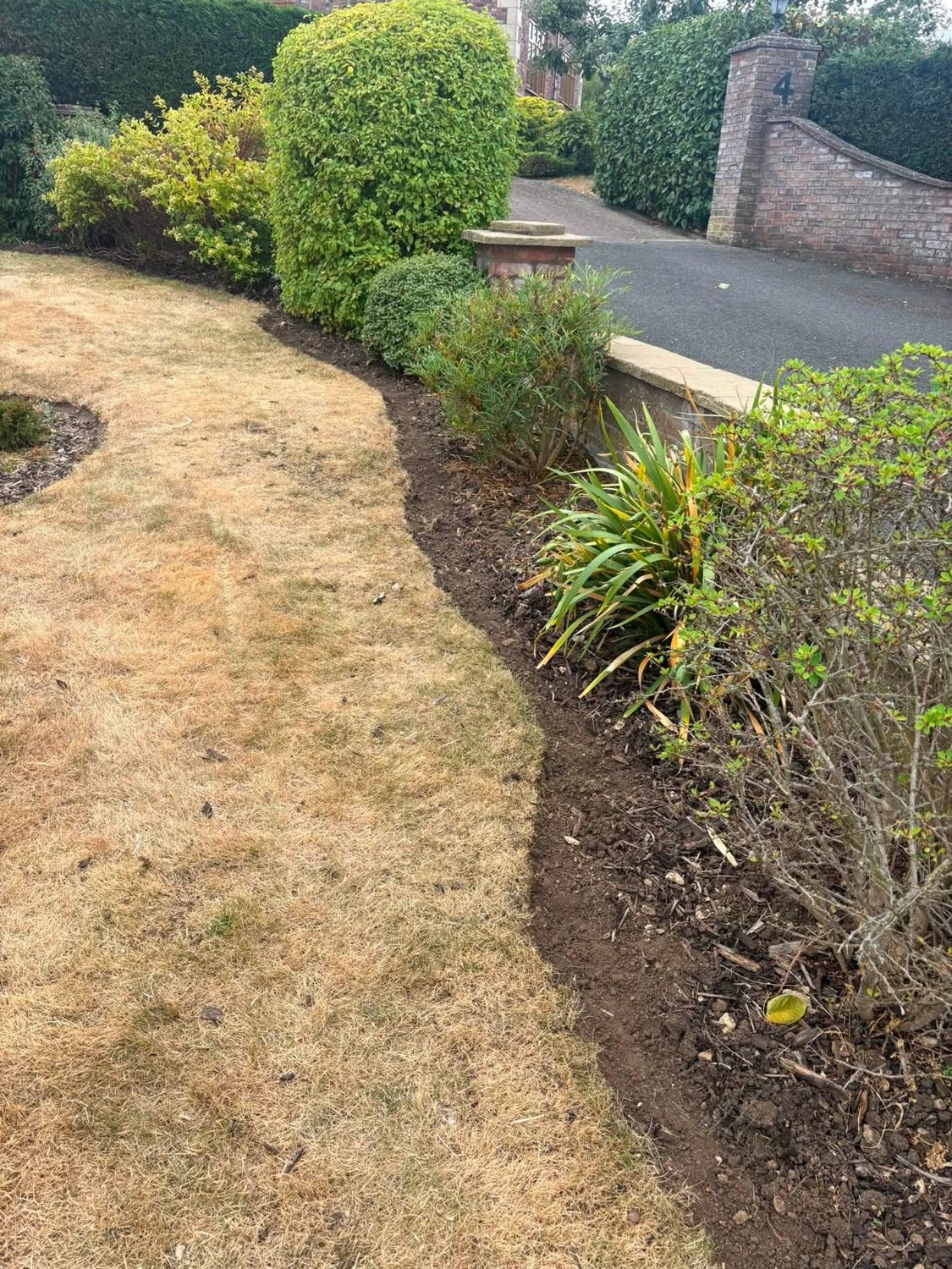 Re-edged garden border